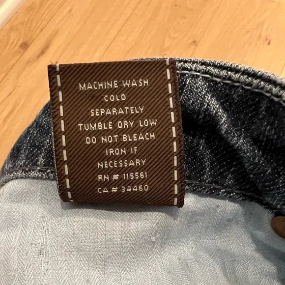 7 For All Mankind 7FAM "A" Pocket Bootcut Wide Flare Leg Jeans Blue Size 30 - Picture 15 of 16